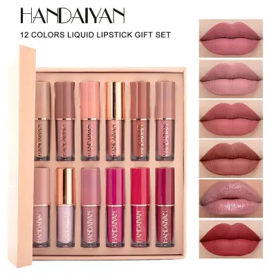 HANDAIYAN 12 Color Non stick Matte Liquid Lipstick